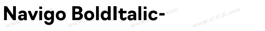 Navigo BoldItalic字体转换
